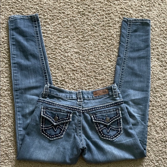 Free Culture Stylish Blue Women's Straight Leg Jeans - Picture 3 of 3